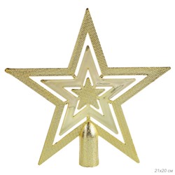 Верхушка на елку Звезда 20 см / А217 /уп 600/золото