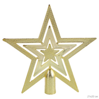 Верхушка на елку Звезда 20 см / А217 /уп 600/золото