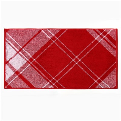 Полотенце махровое «Этель. Клетка», 70×130 см, хлопок 100%, красное