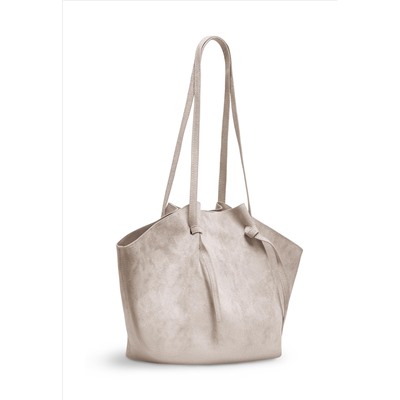 Женская сумка-тоут, цвет жемчужно-серый