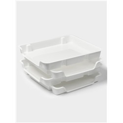 Набор лотков для заморозки продуктов Альтернатива, пластик, 34×29×9 см, 4 шт., белый
