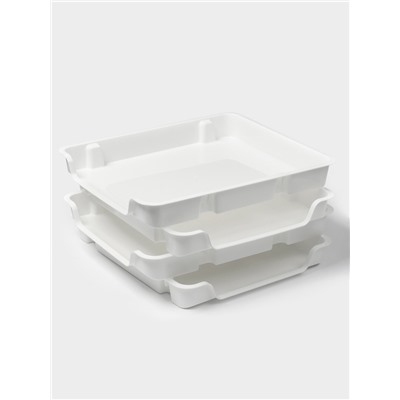 Набор лотков для заморозки продуктов Альтернатива, пластик, 34×29×9 см, 4 шт., белый