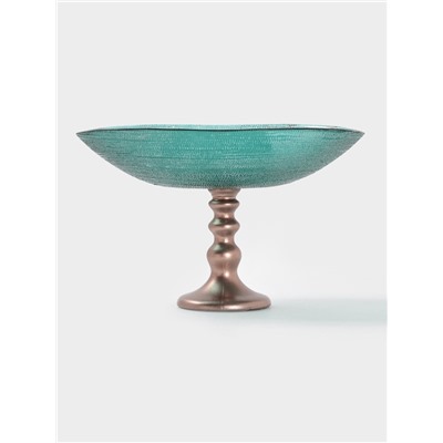 Блюдо сервировочное Inspiration, d=30 см, на ножке, цвет изумрудный