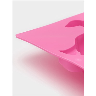 Форма для выпечки Доляна «Животные.Динозавры», силикон, 29×21 см, 6 ячеек (10.4×7.2 см), розовая