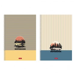 Тетрадь А4  80л линия на спирали "Легендарное авто" перф. на отрыв (093674) Хатбер