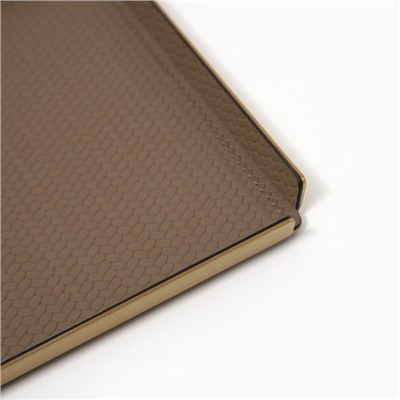 Поднос декоративный квадратный, металл и экокожа, 12×12 см, коричневый
