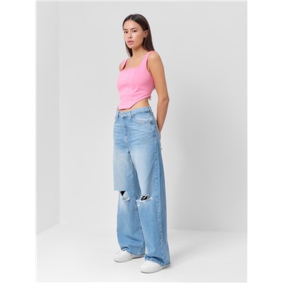 Джинсы женские палаццо MIST: Denim, размер (25) 40-42, голубые