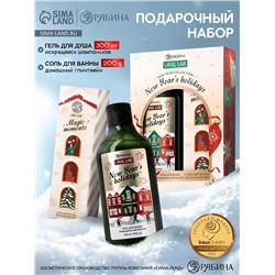 Подарочный набор новогодний New Year holidays: гель для душа 300 мл и соль для ванны 200 мл, URAL LAB