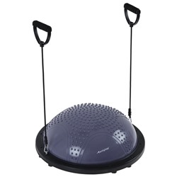 Полусфера BOSU гимнастическая ONLYTOP, массажная, с насосом, 58×25 см, серая