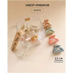 Набор крабиков для волос в боксе (10 шт)