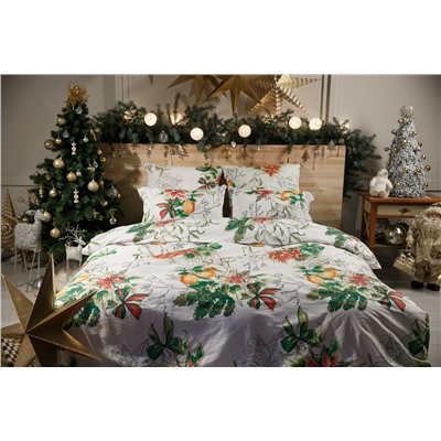 КПБ Новогодний букет поплин сем.