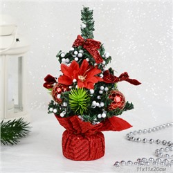 Новогоднее украшение настольное Елочка 20 см / Е172 /уп 180/красная