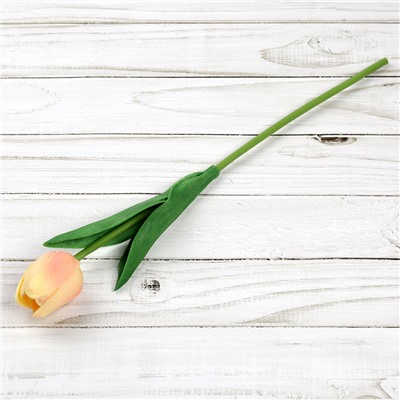 Цветок искусственный Тюльпан 30 см желто-розовые / 1205 /уп 10/200/1200/ латэкс