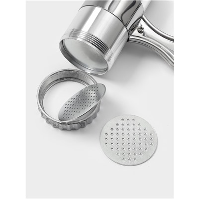 Лапшерезка ручная, 3 насадки, 18×18×6 см, нержавеющая сталь