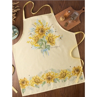 Фартук Этель «Солнечные цветы» 70×60 см, 100% хлопок, саржа 190 г/м²