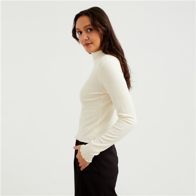 Водолазка женская MINAKU: Basic line, размер 46, цвет экрю