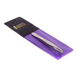 Mertz Пинцет косметический скошенный 210 N, серебристый, 8 см