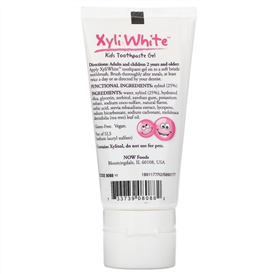 Now Foods, Solutions, XyliWhite, детская зубная гель-паста, со вкусом жевательной резинки, 85 г (3 унции)