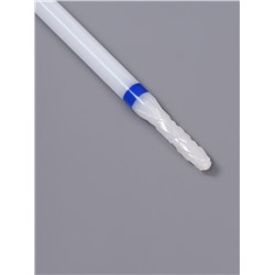 Фреза керамическая для маникюра «Тонкая», средняя нарезка, d=2×8×2.35 мм, в пластиковом футляре, белая