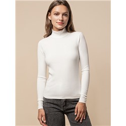 Водолазка из трикотажа в широкий рубчик