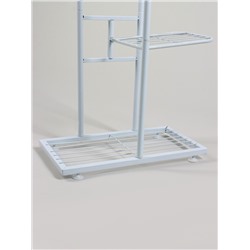 Подставка для цветов Greengo, 3 полки, 43×22×57 см, напольная, металл, белая