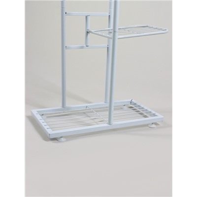Подставка для цветов Greengo, 3 полки, 43×22×57 см, напольная, металл, белая