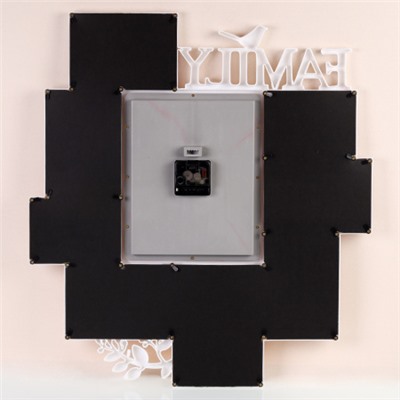 Фоторамка коллаж с часами Семья 55х61 см/ Z017 /уп 12/ 8 фото