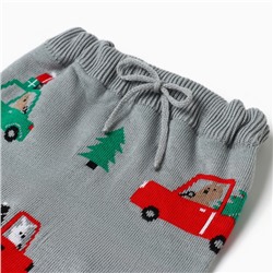 Костюм для мальчика (джемпер, штаны) вязаный «Крошка Я. Машинки», рост 68-74 см