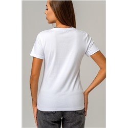 Женская футболка с V образным вырезом Happyfox