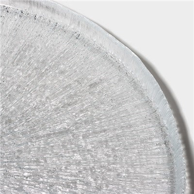 Блюдо сервировочное «Нуук», d=32 см, с бортиком, стекло, прозрачное