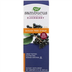 Nature's Way, Sambucus, стандартизированный экстракт бузины, без сахара, 8 жидких унций (240 мл)
