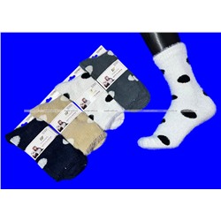 Ecosocks носки женские ангора НОРКА ШЕРСТЬ высокие ГОРОХ арт. 6624