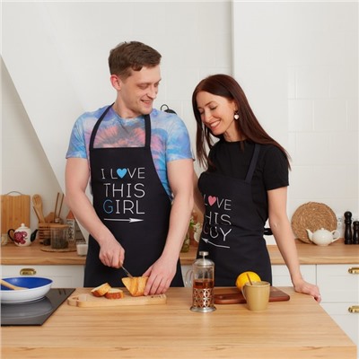 Фартук Этель I Love this guy 60×70 см, 100% хлопок, репс 210 г/м²