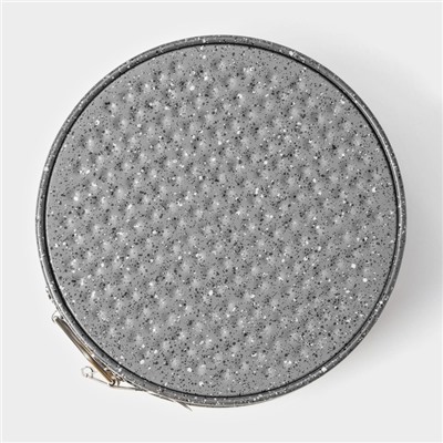 Форма для выпечки Доляна «Мрамор», 17×7 см, съёмное дно, антипригарное покрытие, серая