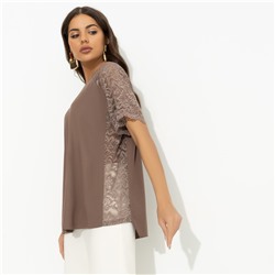 Футболка комбинированная с кружевом, Гармония без усилий