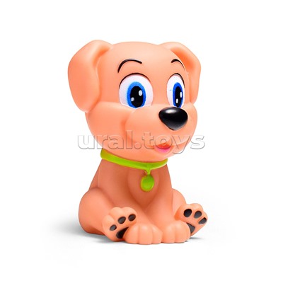 Игрушка пластизоль для ванны собачка, в сетке