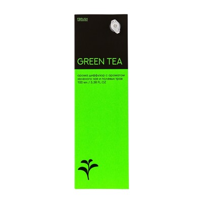 Диффузор ароматический NEON GREEN TEA, с палочками, аромат зелёного чая, для дома, 100 мл