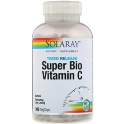 Solaray, Super Bio Vitamin C, Time Release, 360 VegCaps