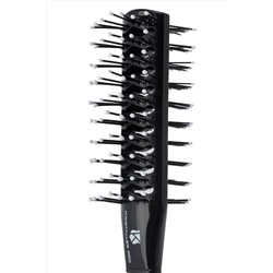 Kristaller Расческа для волос туннельная / Двусторонняя 2156B, пластиковые штифты, 20,5 см, черный KRISTALLER, 1133495