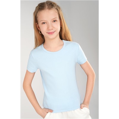 Футболка для девочки в рубчик из рибаны Happyfox