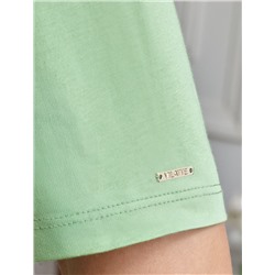 Футболка из 100% хлопка с V-образным вырезом