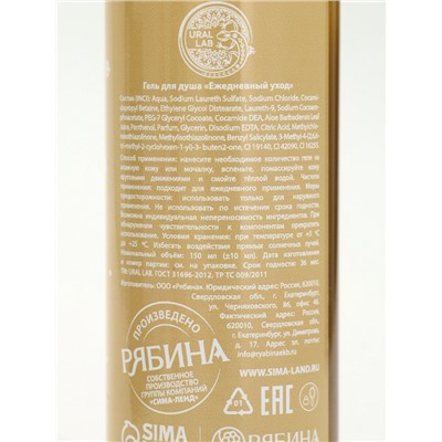 Подарочный набор новогодний «Пряник», гель для душа 2 шт. × 150 мл, мочалка, URAL LAB