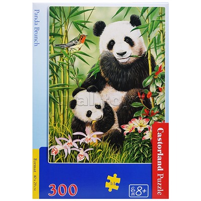 Пазлы 300 "Завтрак панд"