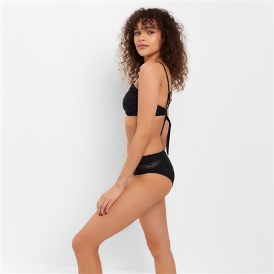 Купальник женский раздельный с лифом бандо MINAKU цвет чёрный, размер 44