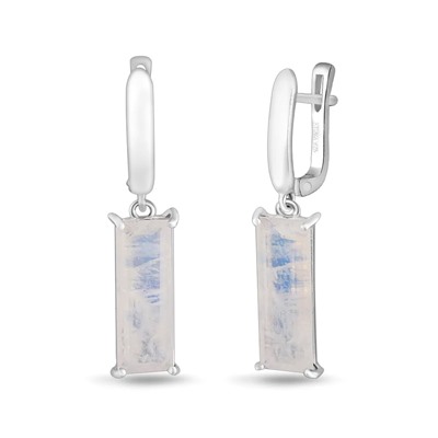 Серьги, лунный камень, Медальон