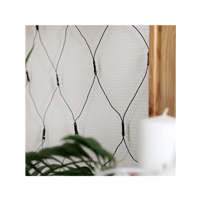 Гирлянда «Сеть» 2×2 м, IP20, тёмная нить, 224 LED, свечение тёплое белое, 8 режимов, 220 В