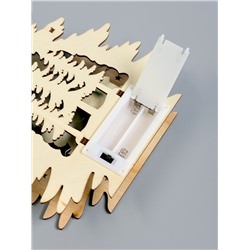 Подвеска световая «Снегурочка», 16×3×22.5 см, 6 LED, от батареек, свечение тёплое белое