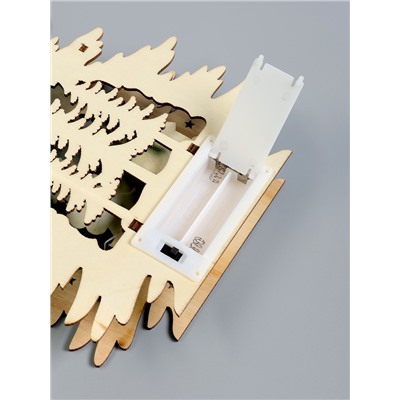 Подвеска световая «Снегурочка», 16×3×22.5 см, 6 LED, от батареек, свечение тёплое белое