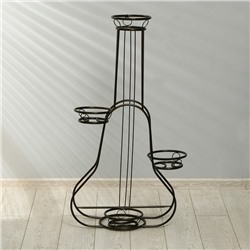 Подставка для цветов, напольная, на 4 горшка, d=14 см, бронзовая, «Гитара»