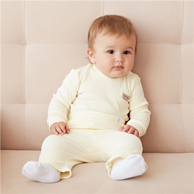 Брюки (клеш) для девочки MINAKU, рост 62-68 см, айвори